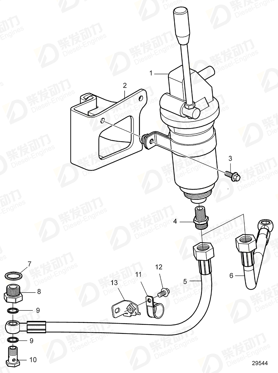 volvo penta Bracket 23227378 Drawing volvo penta Bracket 23227378 Drawing